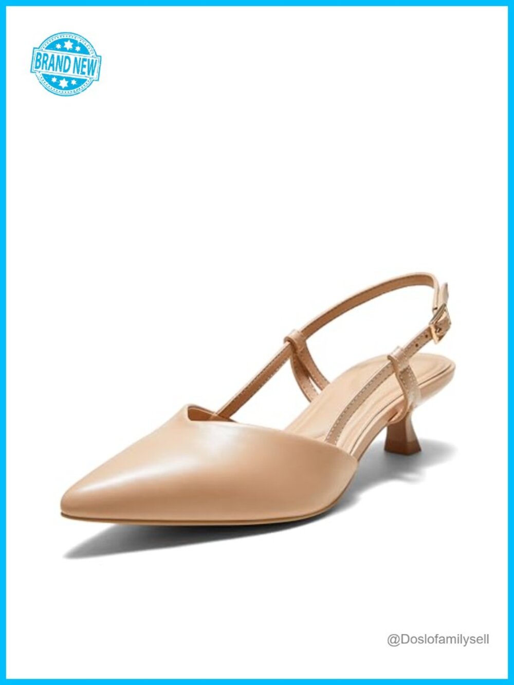 Slingback Kitten Heels Closed Toe Pointed Toe Low Pump Dress Work